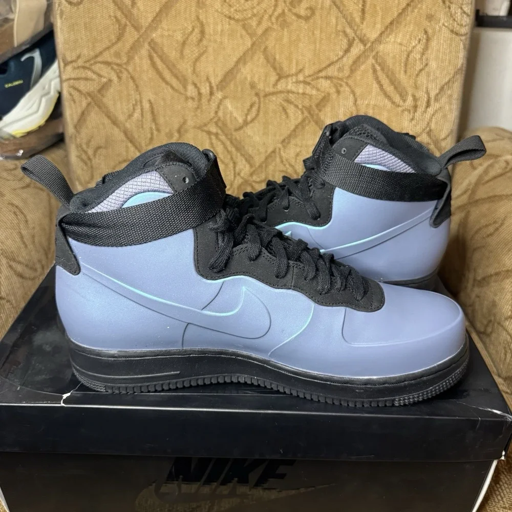 Nike Air Force 1 Foamposite Cup Light Carbon Men's 11.5 Super Clean!‎